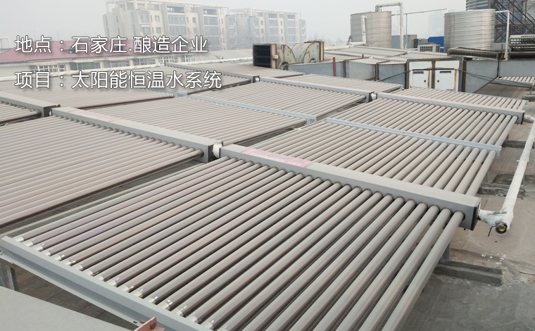 石家莊.釀造企業太陽能恒溫熱水系統